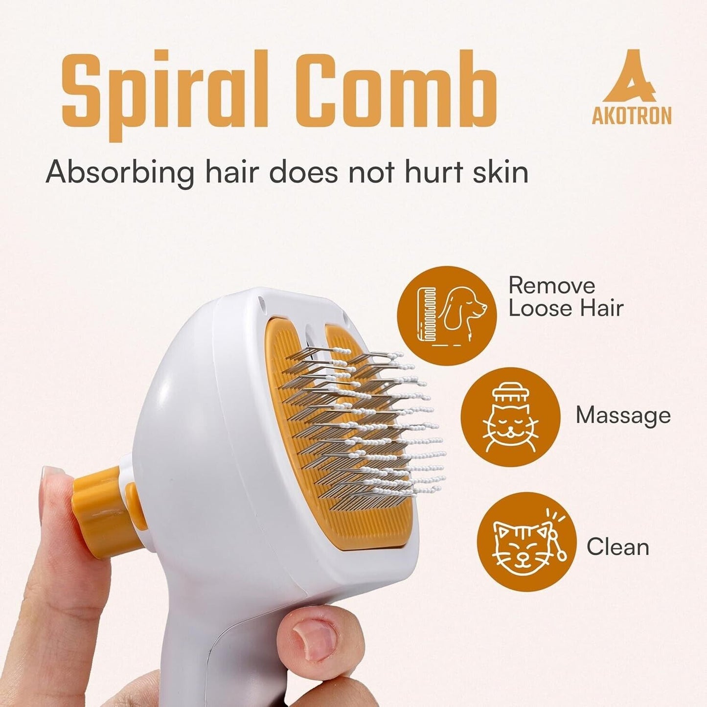 2025 Rechargeable Cat Steam Brush – Self-Cleaning Grooming Tool for Cats & Dogs