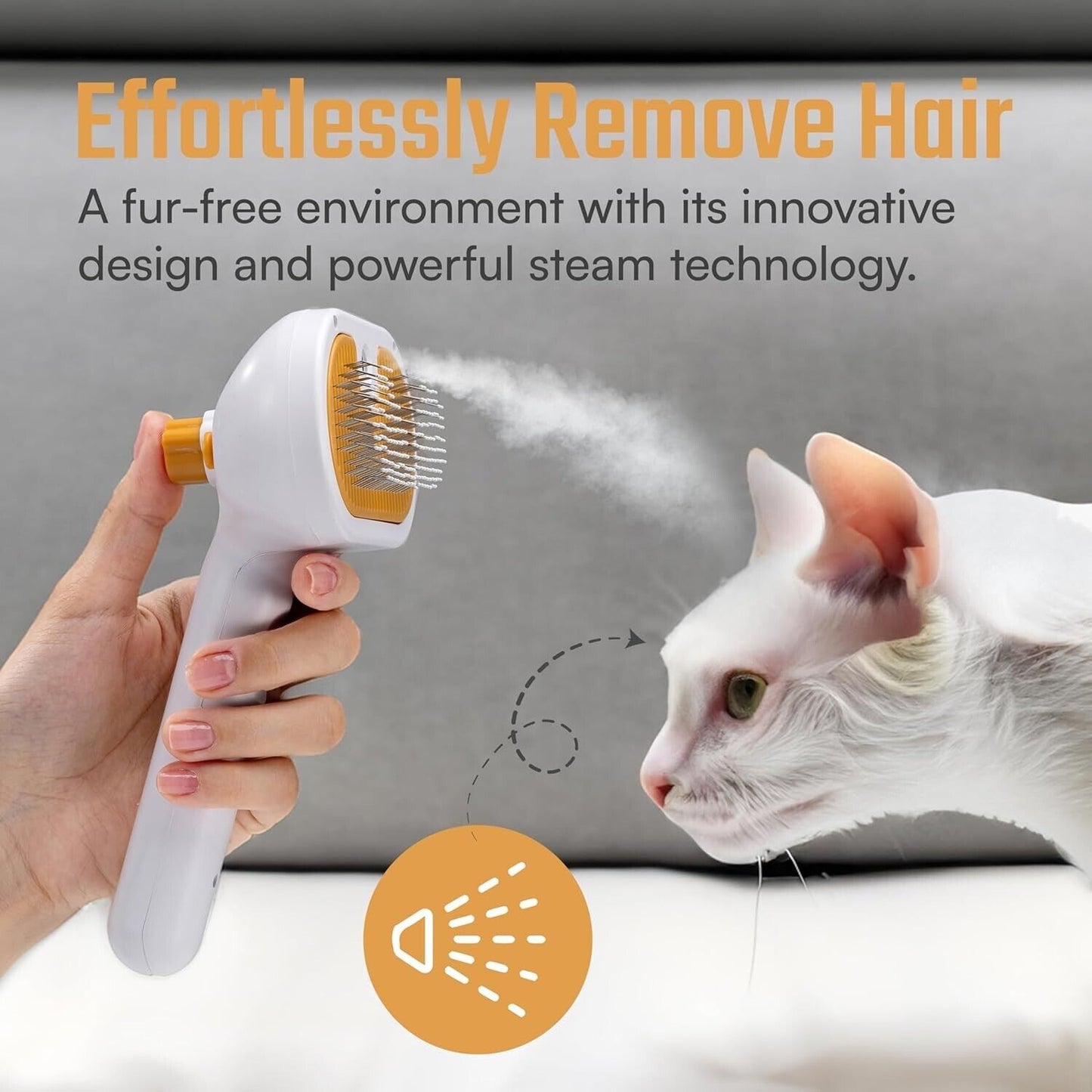 2025 Rechargeable Cat Steam Brush – Self-Cleaning Grooming Tool for Cats & Dogs