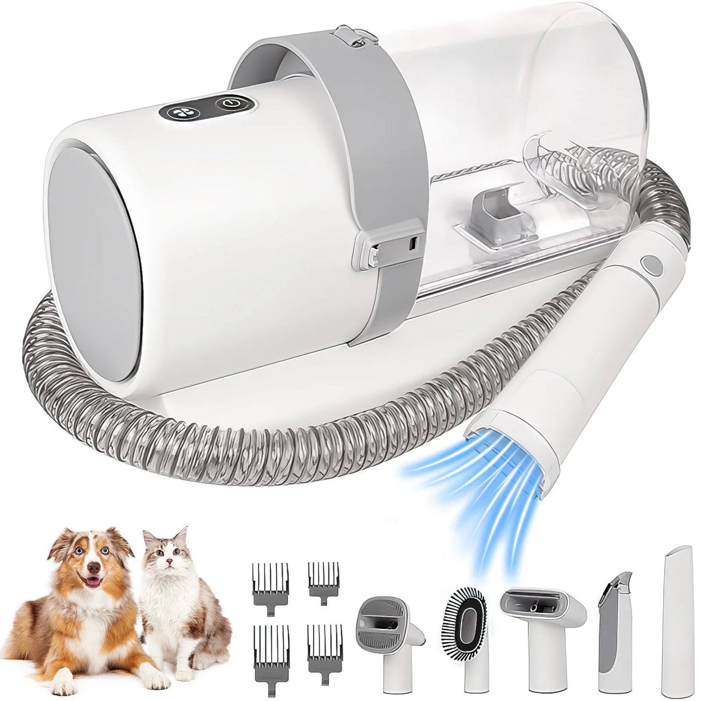 11Kpa Low Noise Pet Groomer Vacuum Suction with 3 Suction Mode