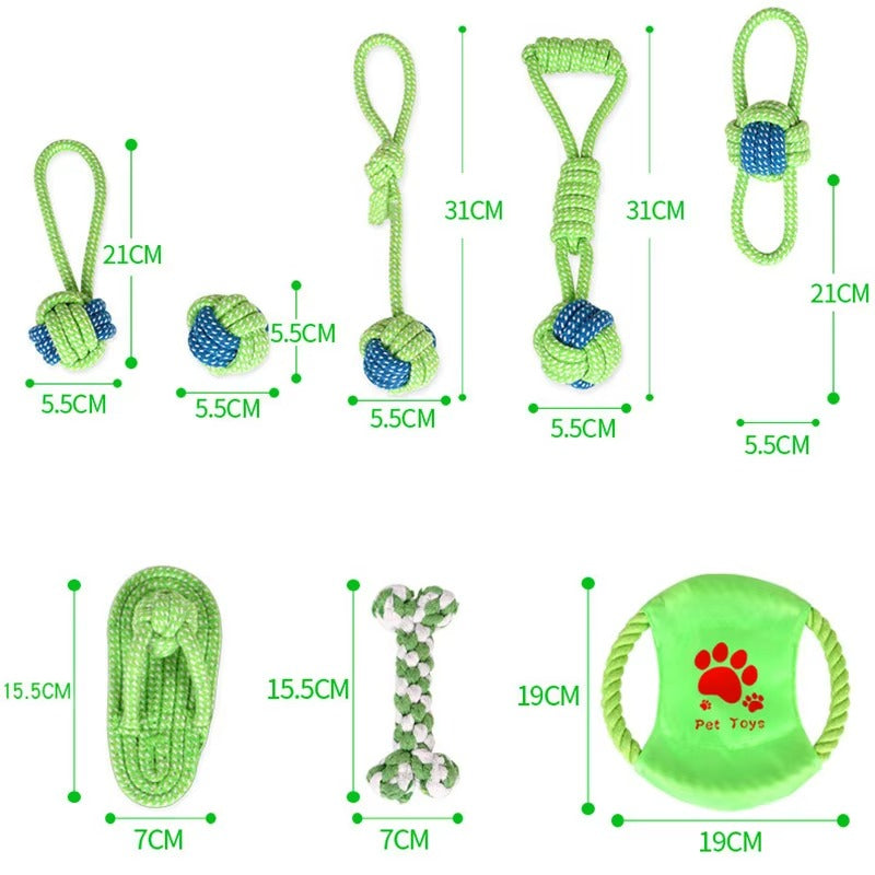 Cotton Dog Rope Chew Toy for Pet Dogs Outdoor Teeth Clean Ball Shape Toys for Small Large Dogs Interactive TY0076