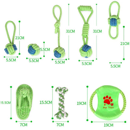 Cotton Dog Rope Chew Toy for Pet Dogs Outdoor Teeth Clean Ball Shape Toys for Small Large Dogs Interactive TY0076