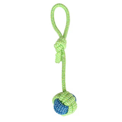 Cotton Dog Rope Chew Toy for Pet Dogs Outdoor Teeth Clean Ball Shape Toys for Small Large Dogs Interactive TY0076