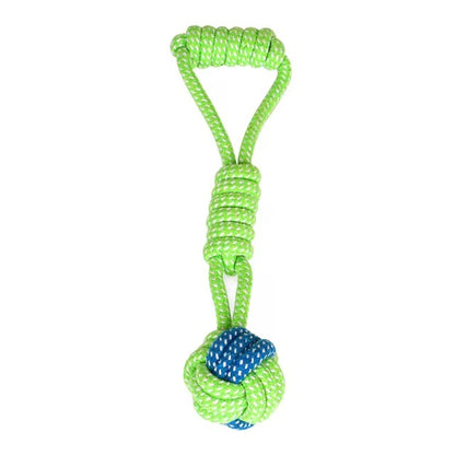 Cotton Dog Rope Chew Toy for Pet Dogs Outdoor Teeth Clean Ball Shape Toys for Small Large Dogs Interactive TY0076