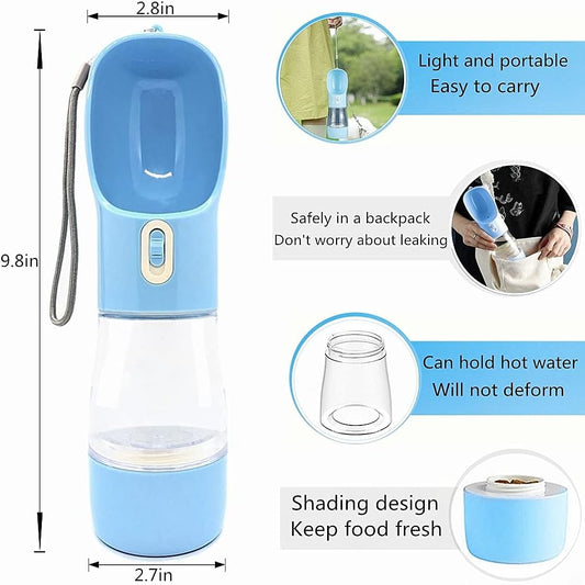 Dog Water Bottle for Walking, Dog Travel Water Bottle, Portable Dog Water Bottle