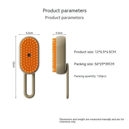 3-in-1 Electric Pet Steam Brush for Cats & Dogs