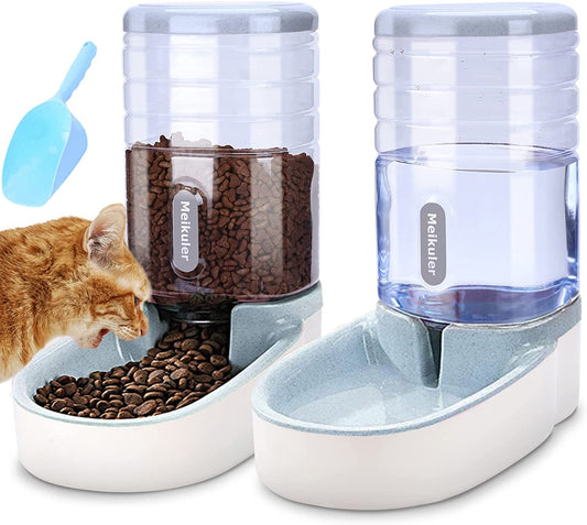 Meikuler Pets Auto Feeder 3.8L,Food Feeder and Water Dispenser